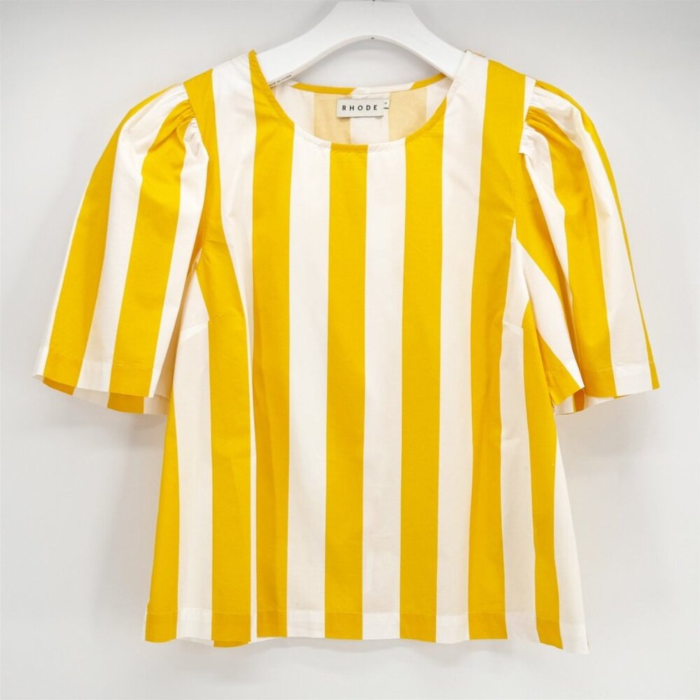 RHODE Westin Top Tangerine Cabana Stripe Size Small Anthropologie - Picture 2 of 11